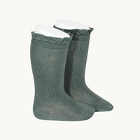 CALCETÍN ALTO PUNTILLA - LIQUEN