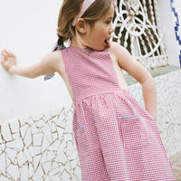 VESTIDO PICHI VICHY ROJO