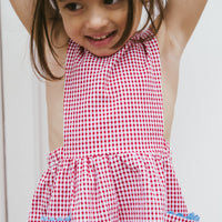 VESTIDO PICHI VICHY ROJO