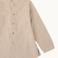 CAMISA MAO RAYAS TOFFEE