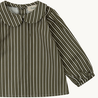 BLUSA BEBÉ RAYAS VERDE KAKI