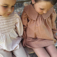 VESTIDO VICHY CARAMELO