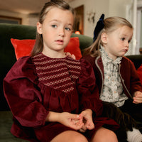 VESTIDO VITTORIA TERCIOPELO BORGOÑA