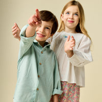 CAMISA MAX LINO VERDE AGUA