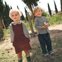 BLUSA BEBÉ RAYAS VERDE KAKI