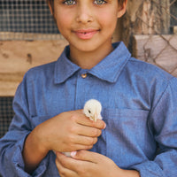 CAMISA AZUL ESPIGA DENIM