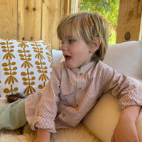 CAMISA MAO RAYAS TOFFEE