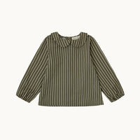 BLUSA BEBÉ RAYAS VERDE KAKI