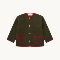 CHAQUETA LANA VERDE Y ROJO