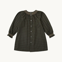 VESTIDO SMOCK VICHY VERDE CAZA