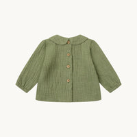 BLUSA CUELLO BEBÉ BAMBULA OLIVA