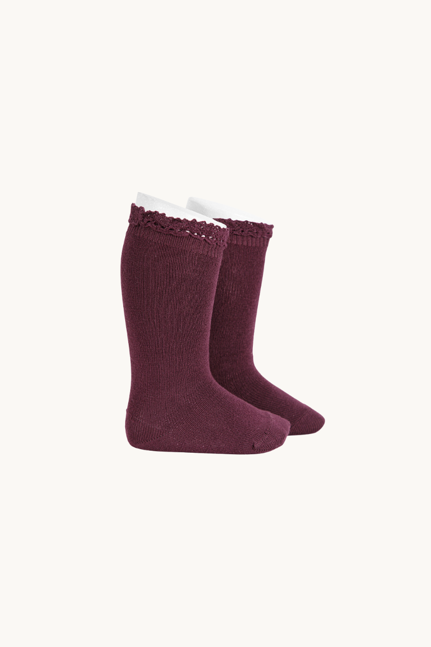 CALCETÍN ALTO PUNTILLA - SYRAH