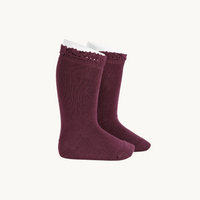 CALCETÍN ALTO PUNTILLA - SYRAH