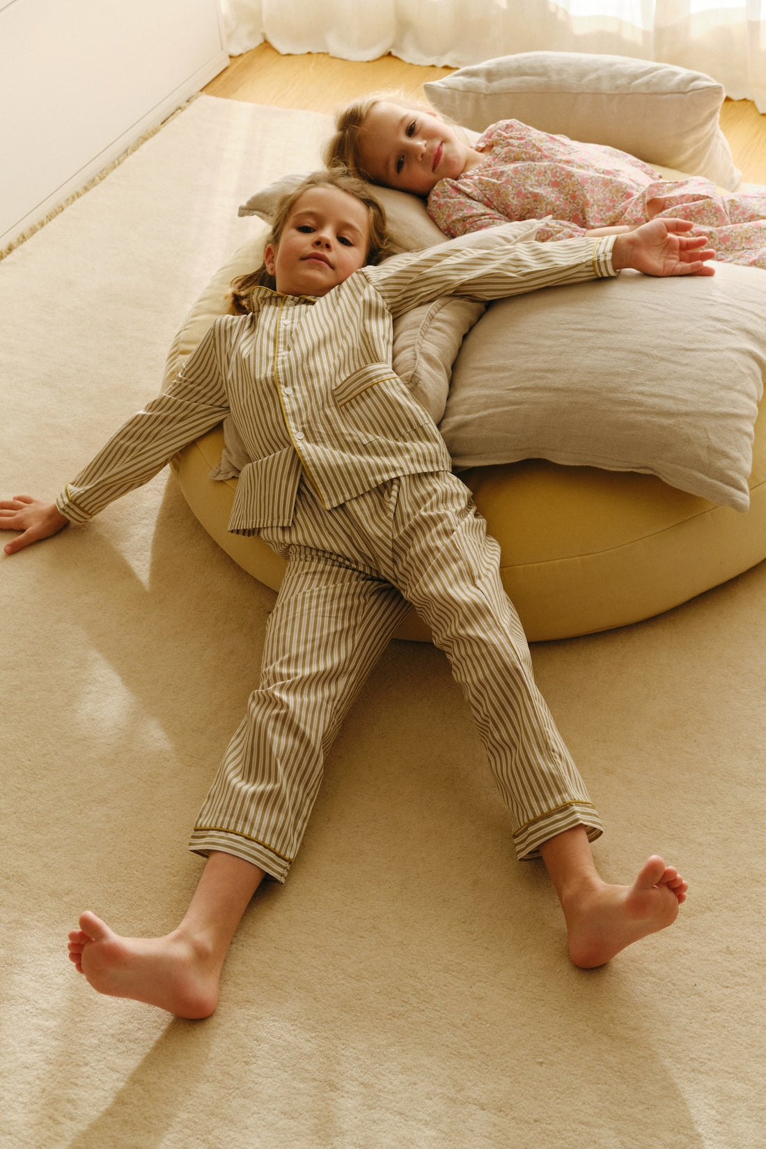 PIJAMA OLIVE GREEN STRIPES - COLABORACIÓN MOLIS & CO