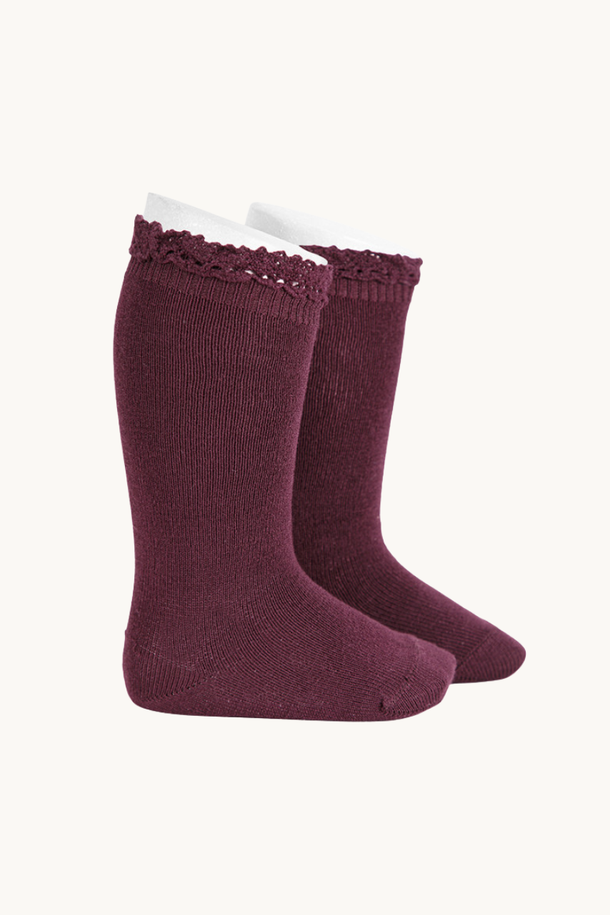 CALCETÍN ALTO PUNTILLA - SYRAH