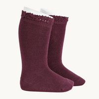 CALCETÍN ALTO PUNTILLA - SYRAH