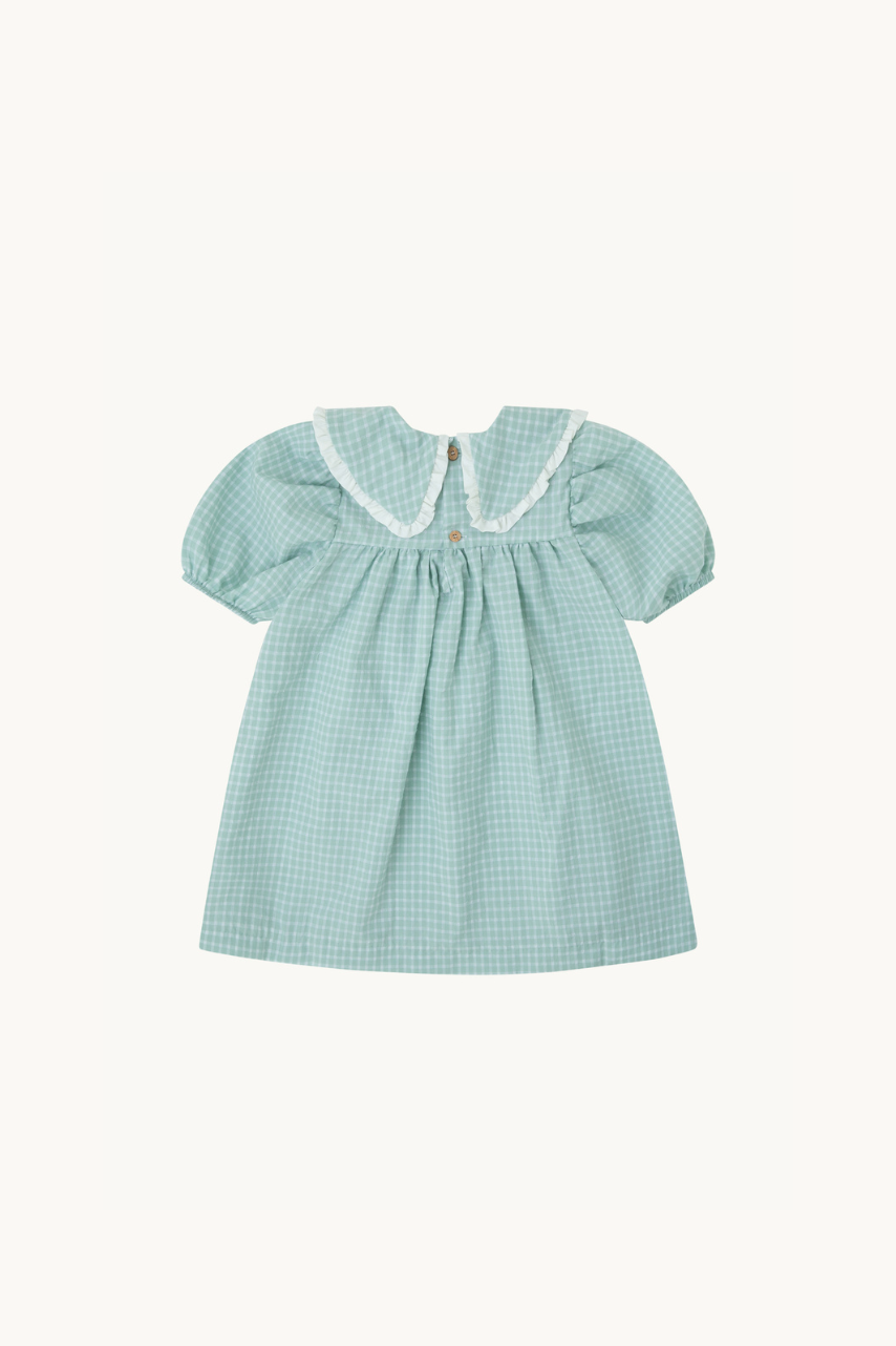 VESTIDO ANNE VICHY VERDE AGUA