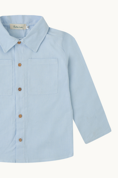 CAMISA OXFORD CELESTE