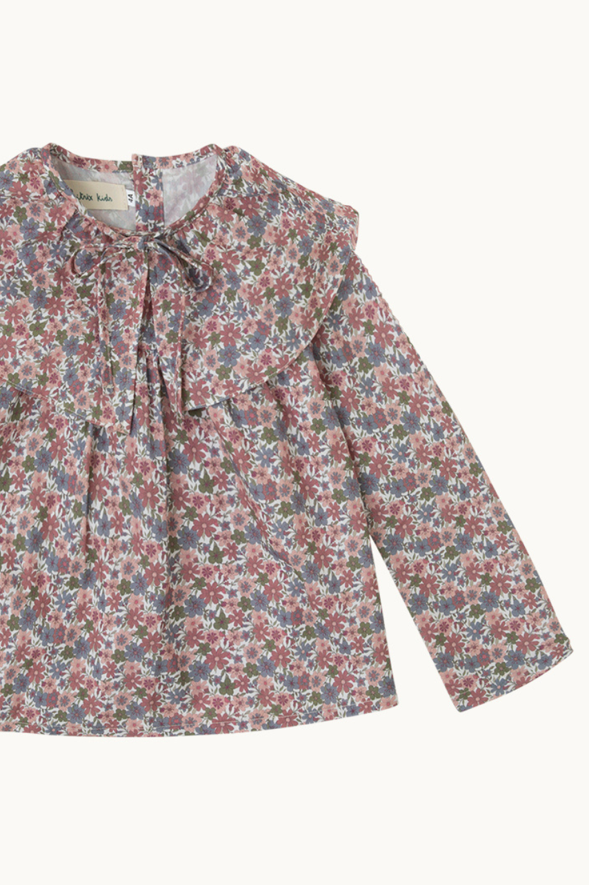 BLUSA LUCY FLOR ROSA Y AZUL