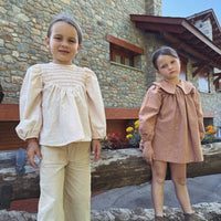 VESTIDO VICHY CARAMELO