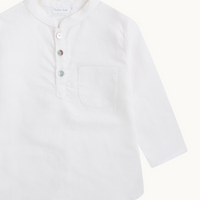 CAMISA CUELLO MAO LINO BLANCO