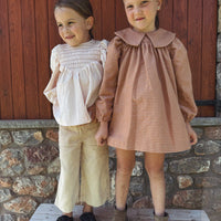 VESTIDO VICHY CARAMELO