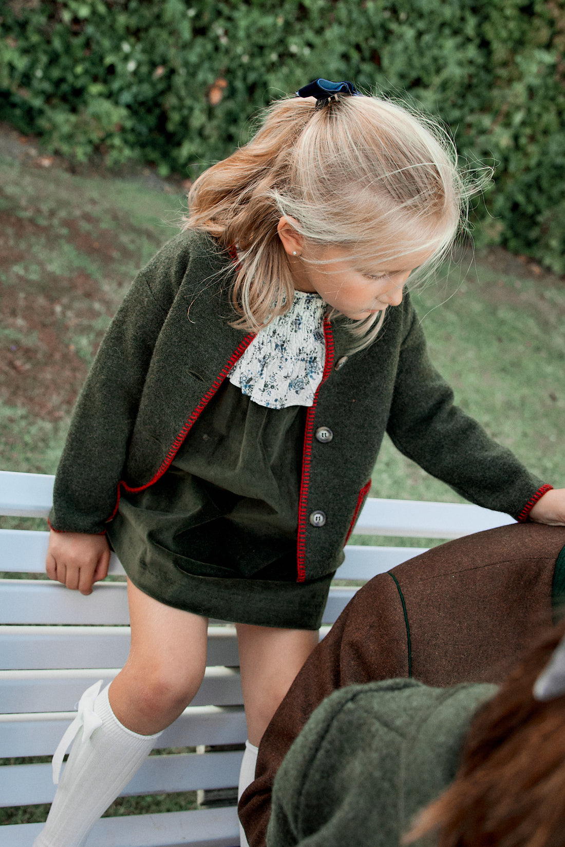 CHAQUETA LANA VERDE Y ROJO