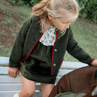 CHAQUETA LANA VERDE Y ROJO