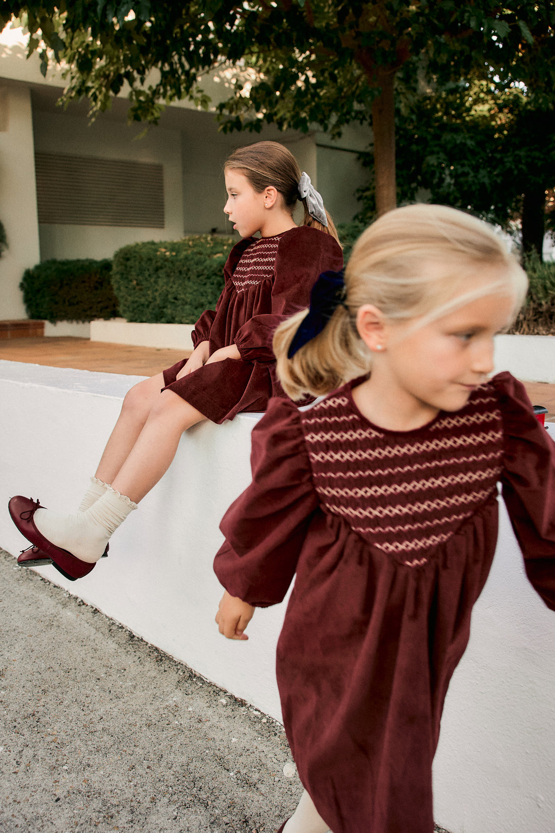 VESTIDO VITTORIA TERCIOPELO BORGOÑA