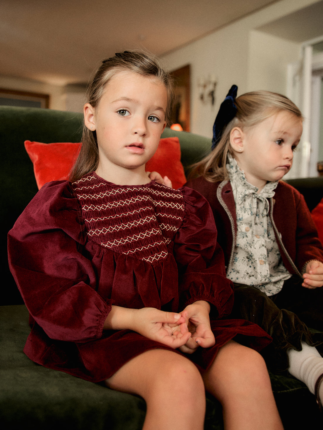 VESTIDO VITTORIA TERCIOPELO BORGOÑA