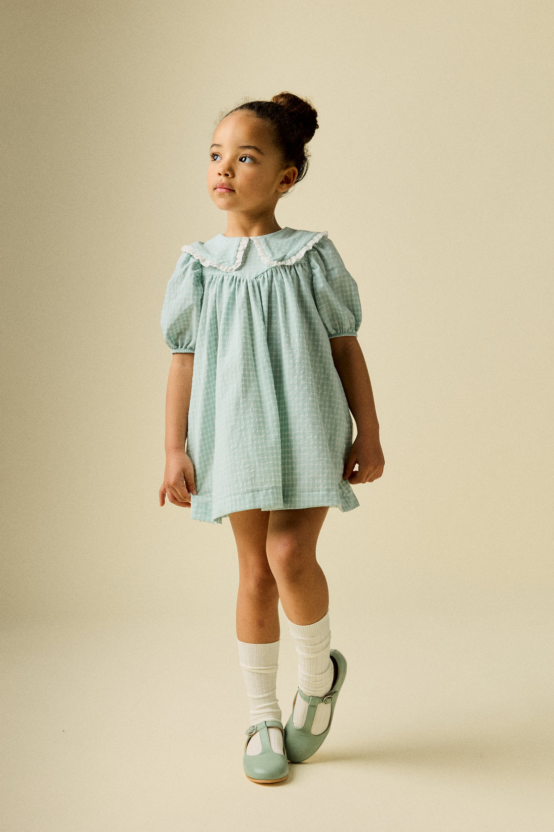 VESTIDO ANNE VICHY VERDE AGUA