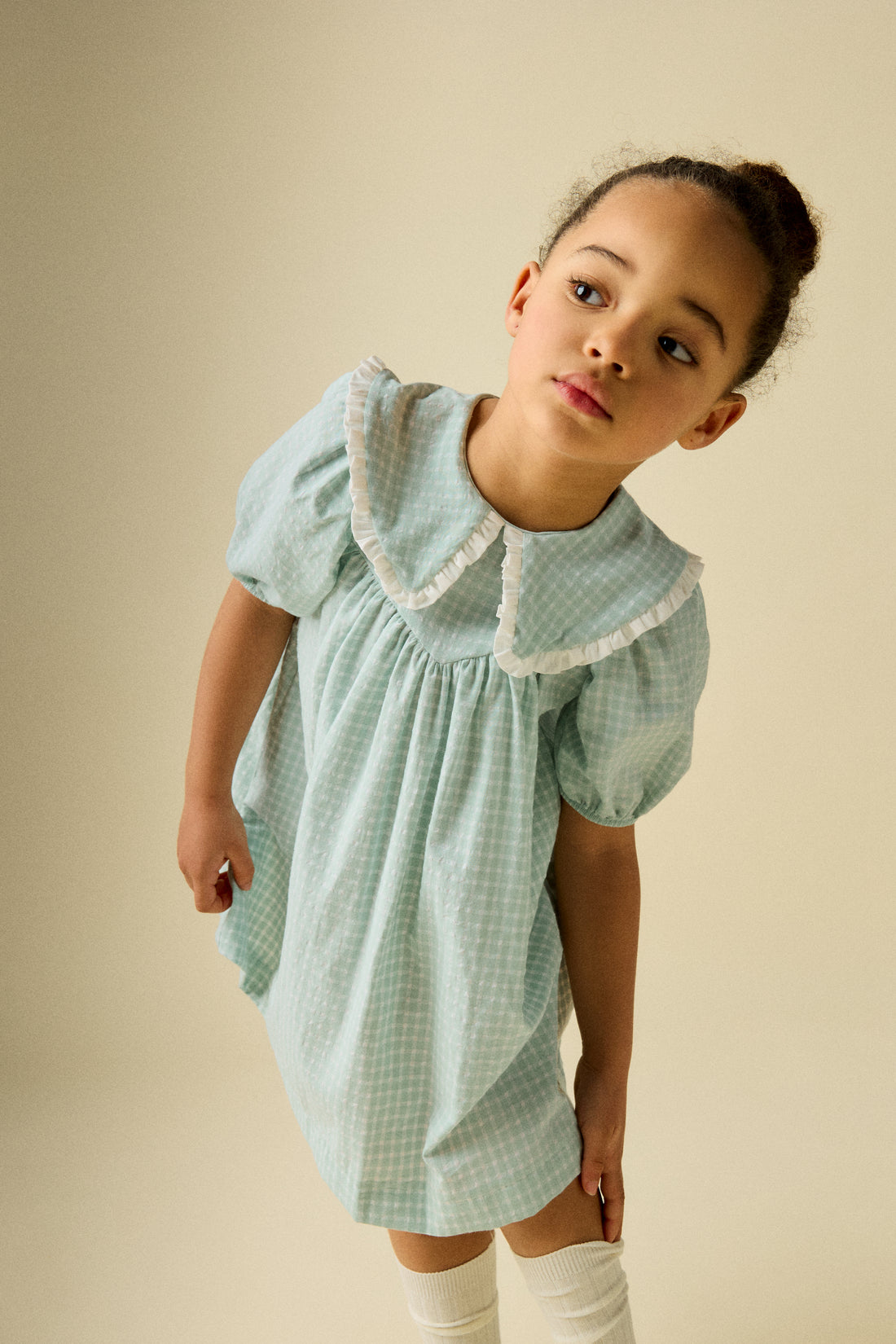 VESTIDO ANNE VICHY VERDE AGUA