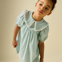 VESTIDO ANNE VICHY VERDE AGUA