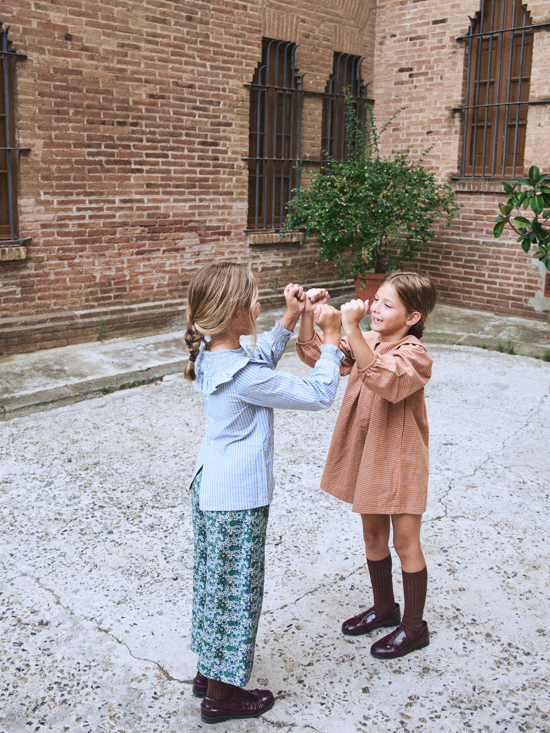 VESTIDO VICHY CARAMELO