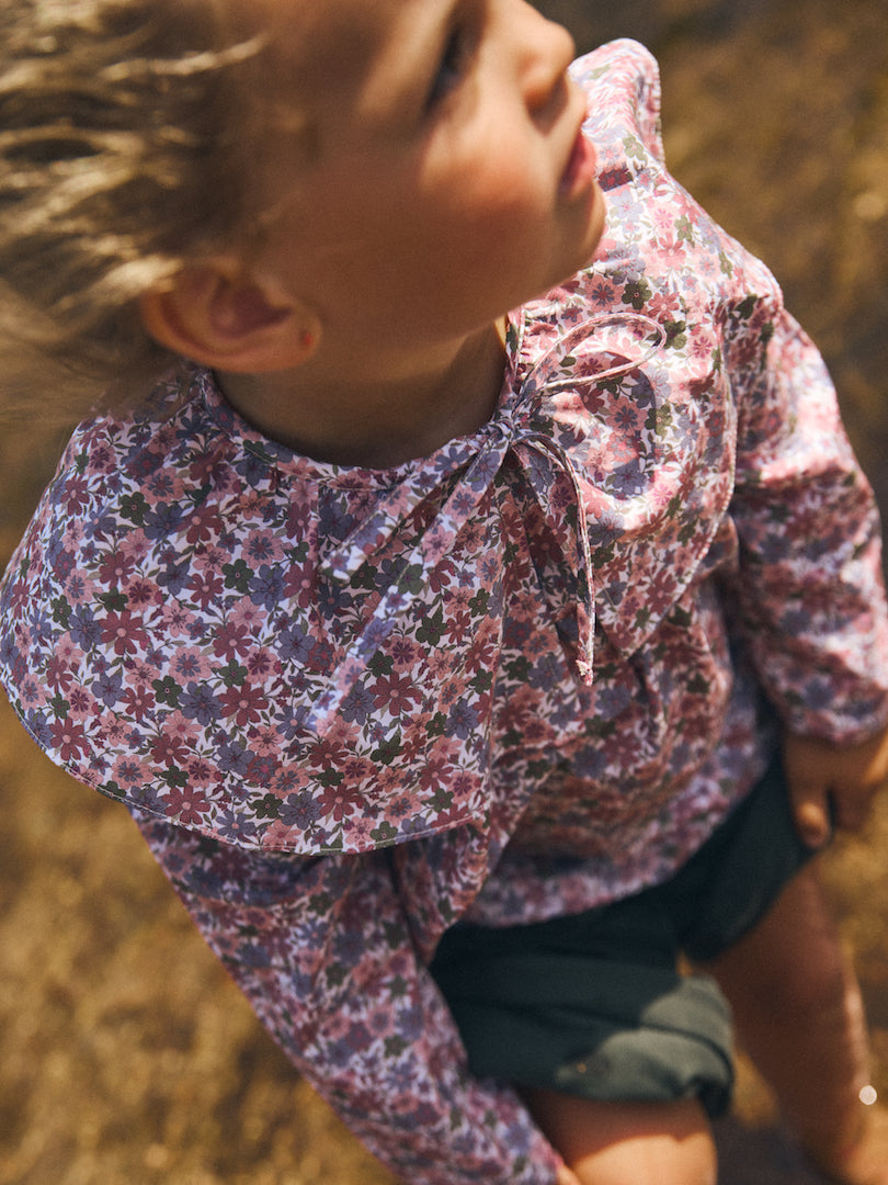 BLUSA LUCY FLOR ROSA Y AZUL