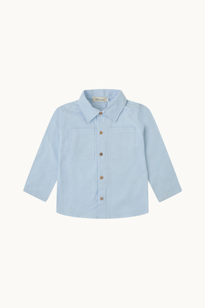 CAMISA OXFORD CELESTE