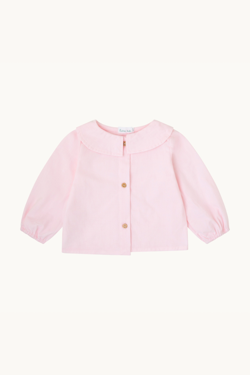 BLUSA BEBÉ OXFORD ROSA