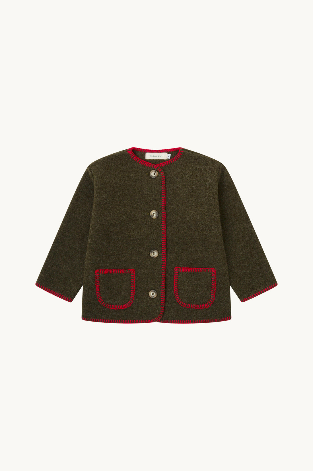 CHAQUETA LANA VERDE Y ROJO