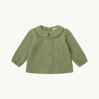 BLUSA CUELLO BEBÉ BAMBULA OLIVA