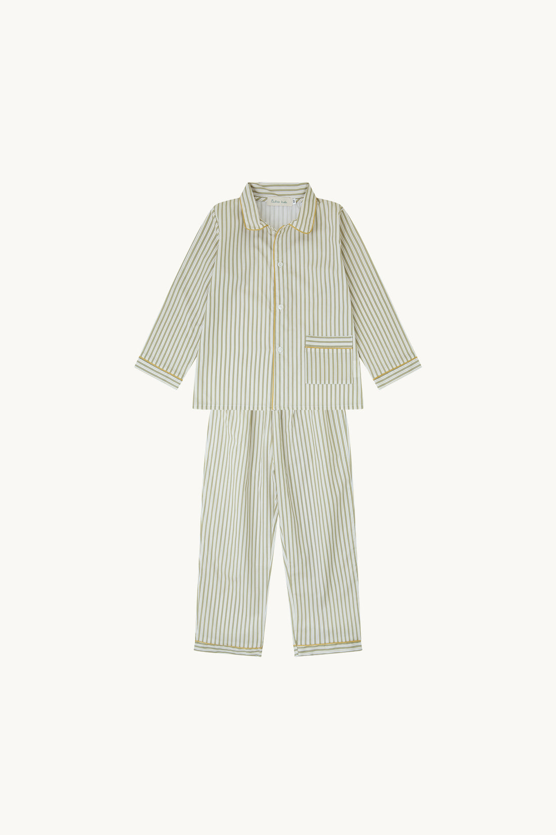 PIJAMA OLIVE GREEN STRIPES - COLABORACIÓN MOLIS & CO