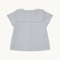 BLUSA LINO AZUL PIEDRA