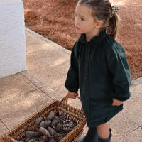 VESTIDO GINEVRA PANA VERDE Y CORAZONES