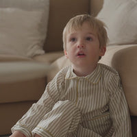 PIJAMA OLIVE GREEN STRIPES - COLABORACIÓN MOLIS & CO